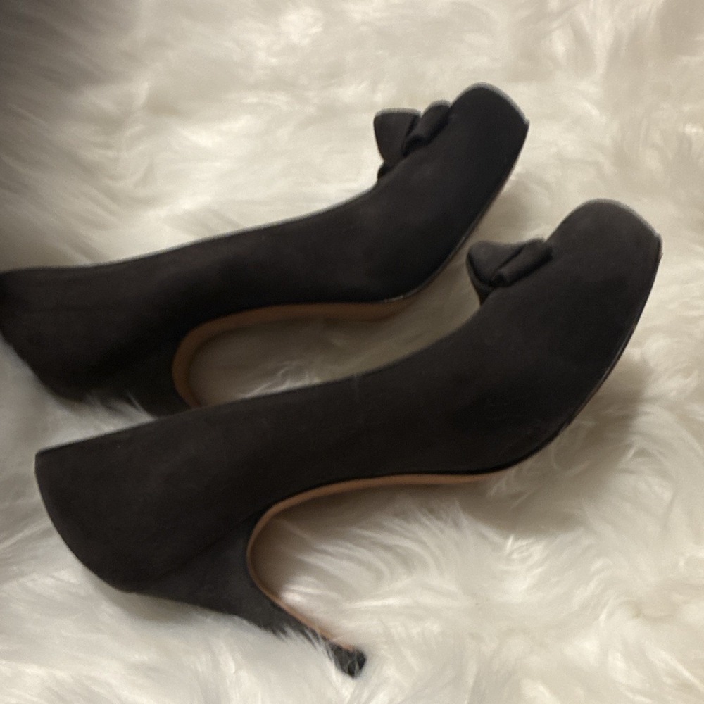 Luciano Padovan Womens Gray Suede Platform Stiletto Heels Made In Italy 38.5 8.5